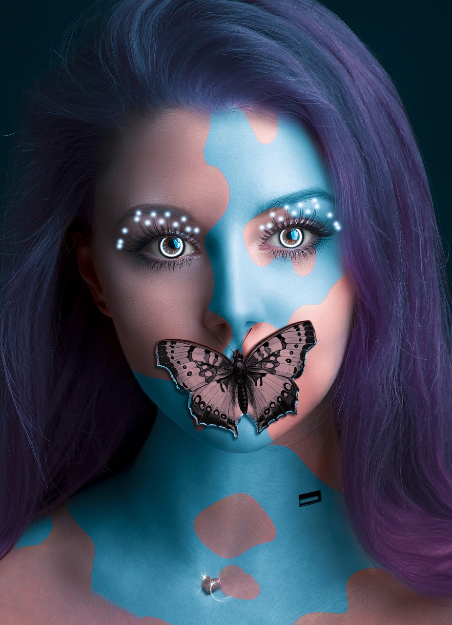 woman, butterfly, portrait, body paint, art, digital paint, background, beauty, make-up, book cover, creativity, model, abstract, technology, design, artistic, original pixabay, conceptual, woman, body paint, body paint, body paint, body paint, body paint, book cover